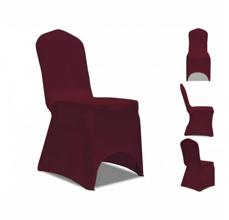 vidaXL Stuhlhusse 50 x Stuhlhusse Stretchhusse Bordeaux von vidaXL
