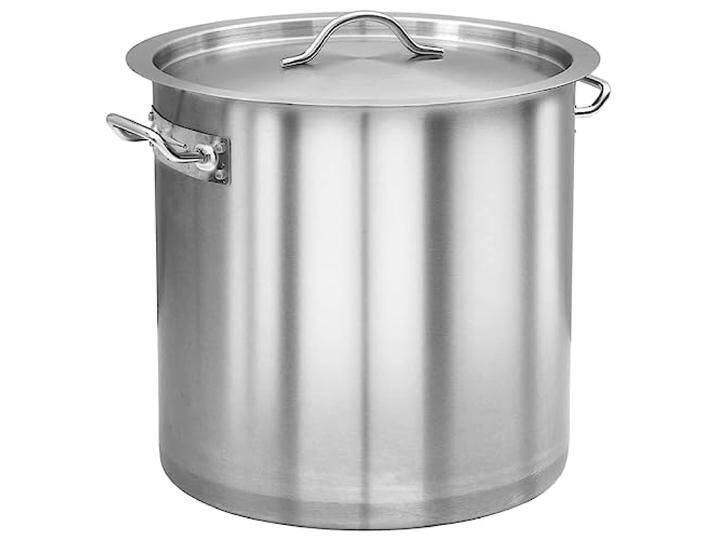vidaXL Suppentopf mit 2 Griffen Kochtopf Universaltopf Induktion Topf Spaghettitopf Induktionstopf Gastro 36L 36x36cm Edelstahl Silbern von vidaXL