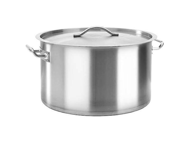 vidaXL Suppentopf mit 2 Griffen Kochtopf Universaltopf Induktion Topf Spaghettitopf Induktionstopf Gastro 58L 50x30cm Edelstahl Silbern von vidaXL