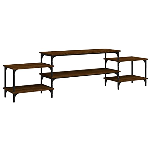 vidaXL TV Schrank, Fernsehschrank mit viel Stauraum, Lowboard für Fernseher Wohnzimmer, Fernsehtisch HiFi Schrank TV Möbel, Braun Eichen Optik Holzwerkstoff vidaXL TV Schrank, Fernsehschrank mit viel Stauraum, Lowboard für Fernseher Wohnzimmer, Fernsehtisch HiFi Schrank TV Möbel, Braun Eichen Optik Holzwerkstoff von vidaXL