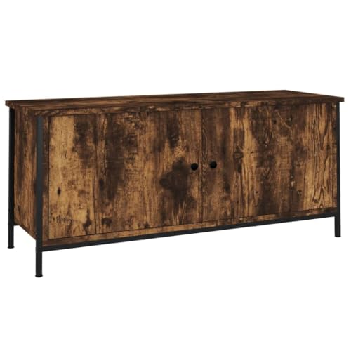 vidaXL TV Schrank, Fernsehschrank mit viel Stauraum, Lowboard mit Türen, Fernsehtisch HiFi Schrank TV Möbel Metallfüße, Räuchereiche Holzwerkstoff vidaXL TV Schrank, Fernsehschrank mit viel Stauraum, Lowboard mit Türen, Fernsehtisch HiFi Schrank TV Möbel Metallfüße, Räuchereiche Holzwerkstoff von vidaXL
