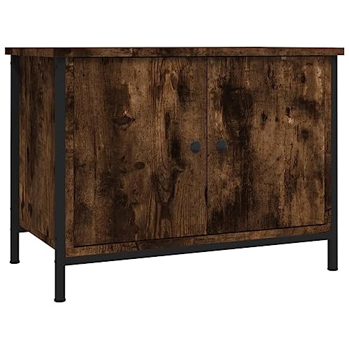 vidaXL TV Schrank, Fernsehschrank mit viel Stauraum, Lowboard mit Türen, Fernsehtisch HiFi Schrank TV Möbel Metallfüße, Räuchereiche Holzwerkstoff vidaXL TV Schrank, Fernsehschrank mit viel Stauraum, Lowboard mit Türen, Fernsehtisch HiFi Schrank TV Möbel Metallfüße, Räuchereiche Holzwerkstoff von vidaXL