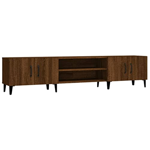 vidaXL TV Schrank, Fernsehtisch mit 4 Fächern 4 Türen, Fernsehschrank Lowboard für Wohnzimmer Schlafzimmer, TV Board Sideboard, Braun Eichen Optik Holzwerkstoff vidaXL TV Schrank, Fernsehtisch mit 4 Fächern 4 Türen, Fernsehschrank Lowboard für Wohnzimmer Schlafzimmer, TV Board Sideboard, Braun Eichen Optik Holzwerkstoff von vidaXL