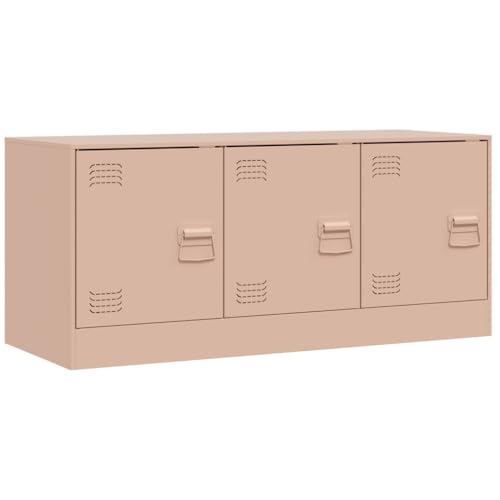 vidaXL TV Schrank, Lowboard für Fernseher, Fernsehtisch mit Stauraum, Fernsehschrank für Wohnzimmer, TV Möbel HiFi-Schrank, Rosa Stahl vidaXL TV Schrank, Lowboard für Fernseher, Fernsehtisch mit Stauraum, Fernsehschrank für Wohnzimmer, TV Möbel HiFi-Schrank, Rosa Stahl von vidaXL
