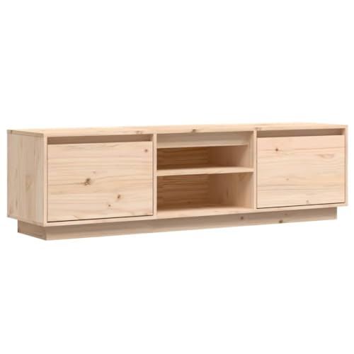 vidaXL TV Schrank, Fernsehschrank mit viel Stauraum, Lowboard HiFi Schrank mit Türen, Fernsehtisch TV Möbel für Wohnzimmer Schlafzimmer, Massivholz Kiefer von vidaXL