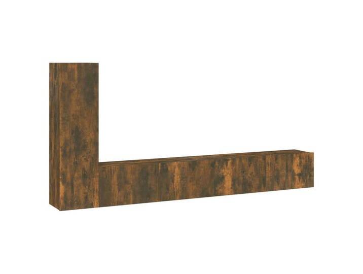 vidaXL TV-Schrank 3tlg TV Schrank Set Hängeschrank Wandschrank Lowboard Räuchereiche Spa, braun von vidaXL