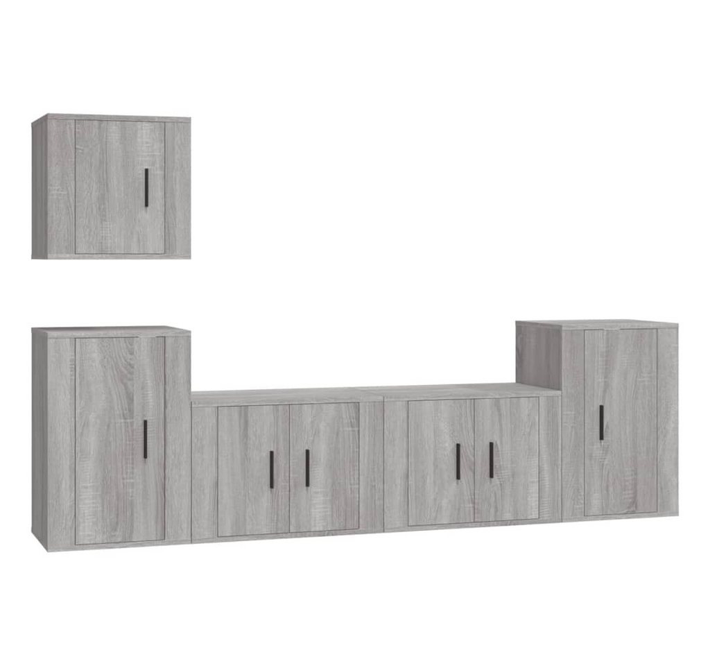 vidaXL TV-Schrank 5-tlg. TV-Schrank-Set Grau Sonoma Holzwerkstoff (5-St) von vidaXL