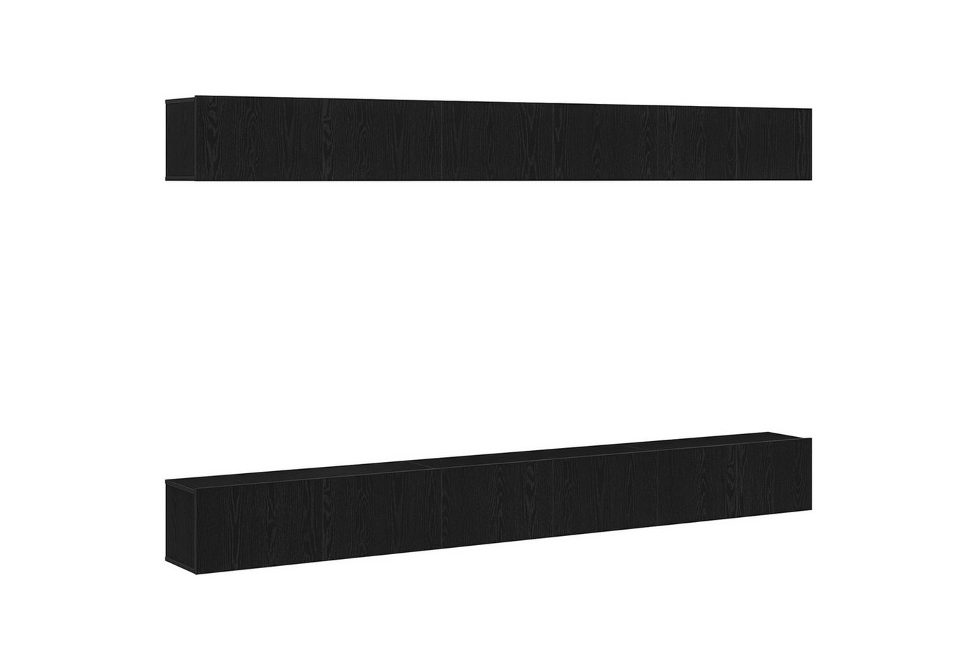 vidaXL TV-Schrank 6-teiliges TV-Schrank-Set Schwarz-Oak (6-St) von vidaXL