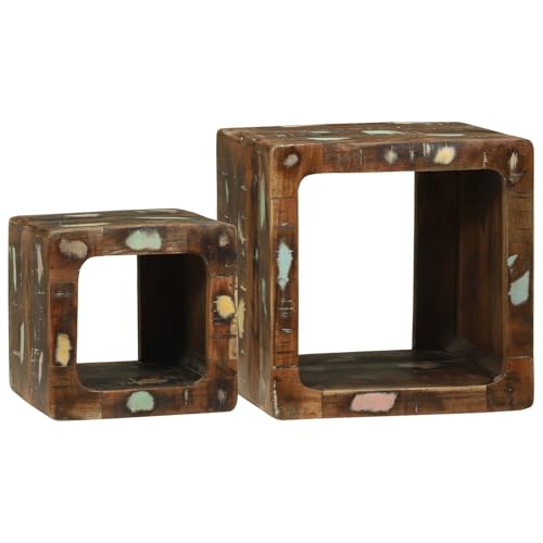 vidaXL Fernsehtisch 36x36x30 cm Massivholz Altholz von vidaXL