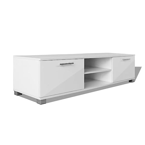 vidaXL TV Schrank Hochglanz-Weiß Fernsehtisch Lowboard Sideboard TV Möbel von vidaXL