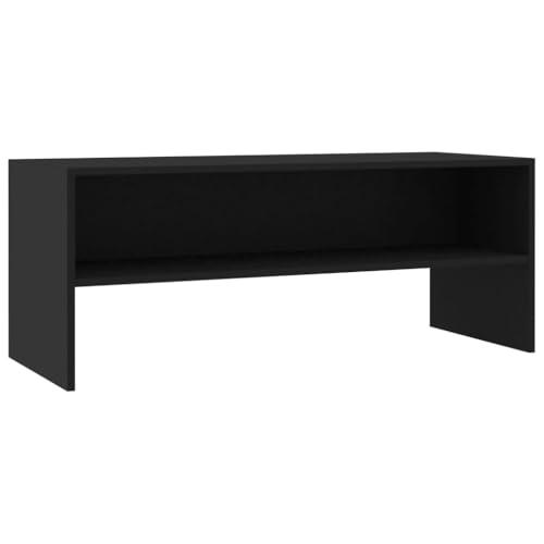 vidaXL TV Schrank Lowboard Couchtisch Fernsehschrank Fernsehtisch Sofatisch TV Tisch Möbel Board Sideboard Schwarz 100x40x40cm Holzwerkstoff von vidaXL