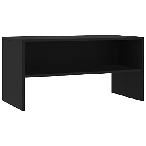 vidaXL TV Schrank Lowboard Couchtisch Fernsehschrank Fernsehtisch Sofatisch TV Tisch Möbel Board Sideboard Schwarz 80x40x40cm Holzwerkstoff von vidaXL