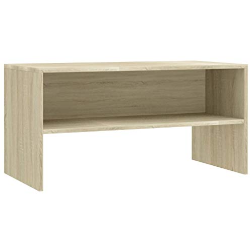 vidaXL TV Schrank Lowboard Couchtisch Fernsehschrank Fernsehtisch Sofatisch TV Tisch Möbel Board Sideboard Sonoma-Eiche 80x40x40cm Holzwerkstoff von vidaXL