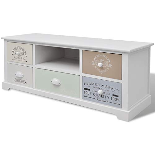 vidaXL TV Schrank Landhausstil Lowboard Fernsehschrank HiFi Kommode Sideboard von vidaXL