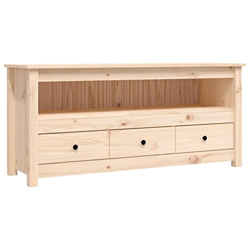 vidaXL TV Schrank Lowboard TV Möbel Tisch Board Sideboard Fernsehschrank Fernsehtisch HiFi-Schrank Wohnzimmer 114x35x52cm Massivholz Kiefer vidaXL TV Schrank Lowboard TV Möbel Tisch Board Sideboard Fernsehschrank Fernsehtisch HiFi-Schrank Wohnzimmer 114x35x52cm Massivholz Kiefer von vidaXL