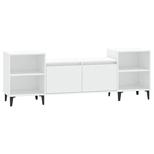 vidaXL TV Schrank Lowboard TV Möbel Tisch Board Sideboard Fernsehschrank Fernsehtisch HiFi-Schrank Wohnzimmer Weiß 160x35x55cm Holzwerkstoff von vidaXL