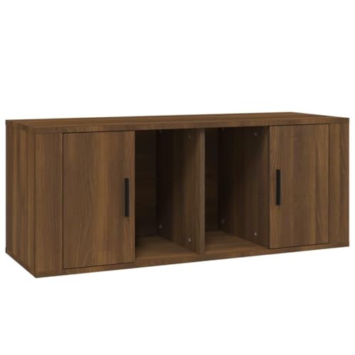 vidaXL TV Schrank Lowboard TV Möbel Tisch Board Sideboard Fernsehtisch Fernsehschrank HiFi-Schrank Wohnzimmer Braun Eichen-Optik 100x35x40cm Holzwerkstoff vidaXL TV Schrank Lowboard TV Möbel Tisch Board Sideboard Fernsehtisch Fernsehschrank HiFi-Schrank Wohnzimmer Braun Eichen-Optik 100x35x40cm Holzwerkstoff von vidaXL