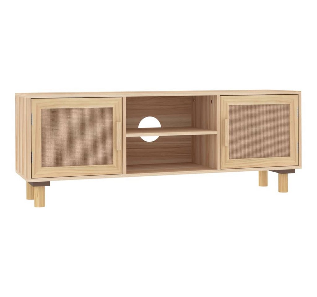 vidaXL TV-Schrank TV-Board Braun 105x30x40 cm Massivholz Kiefer Natur-Rattan vidaXL TV-Schrank TV-Board Braun 105x30x40 cm Massivholz Kiefer Natur-Rattan von vidaXL