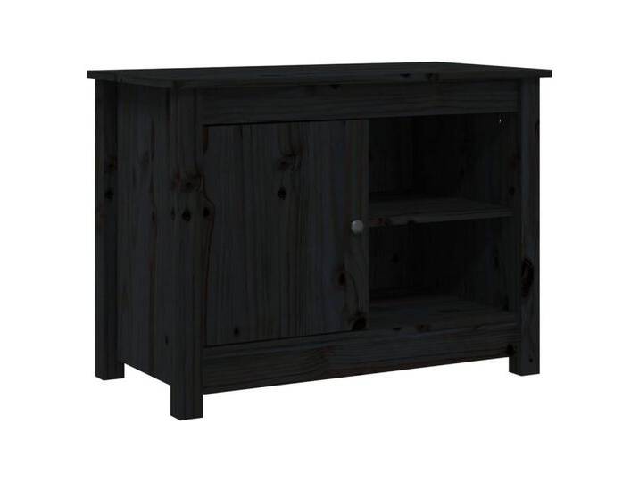 vidaXL TV-Schrank TV-Board Schwarz 70x36,5x52 cm Massivholz Kiefer vidaXL TV-Schrank TV-Board Schwarz 70x36,5x52 cm Massivholz Kiefer von vidaXL