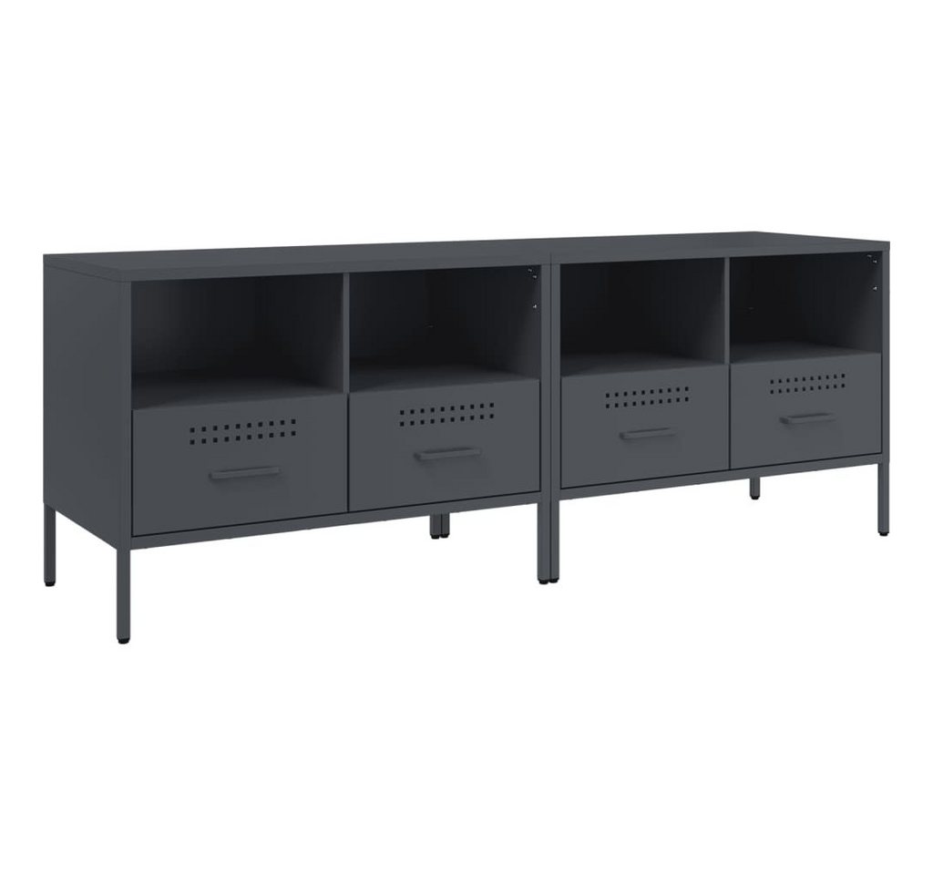 vidaXL TV-Schrank TV-Schränke 2 Stk. Anthrazit 68x39x50,5 cm Stahl (2-St) von vidaXL