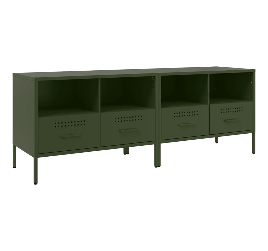 vidaXL TV-Schrank TV-Schränke 2 Stk. Olivgrün 68x39x50,5 cm Stahl (2-St) von vidaXL