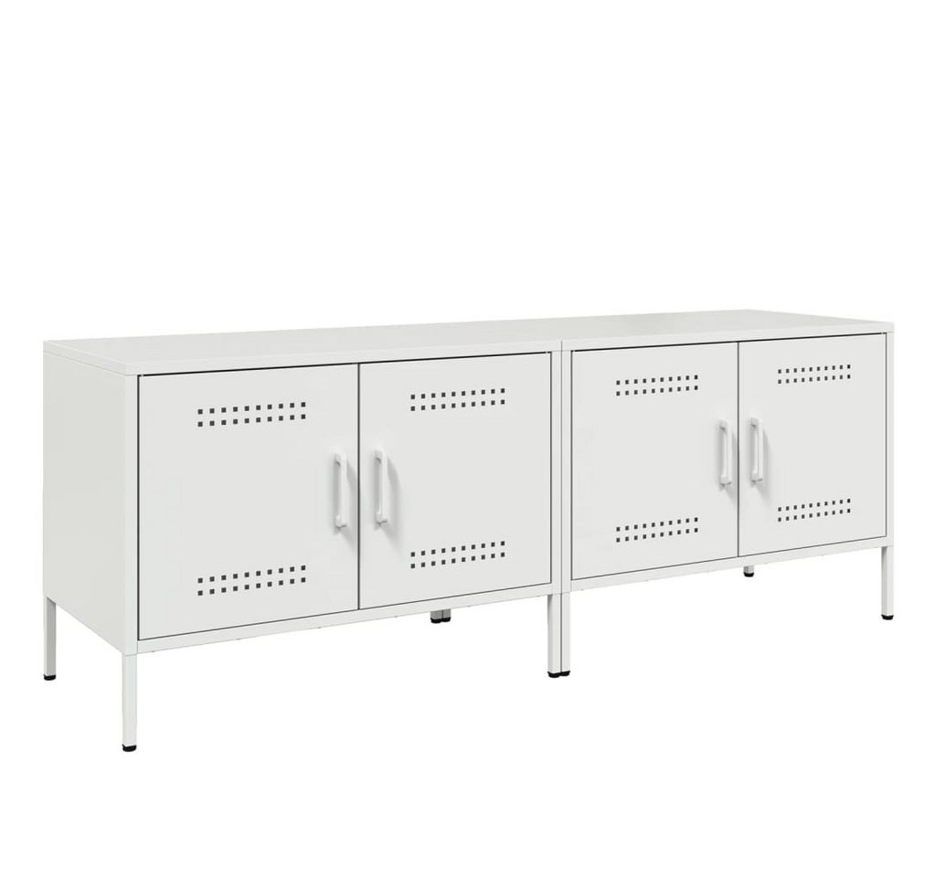 vidaXL TV-Schrank TV-Schränke 2 Stk. Weiß 68x39x50,5 cm Stahl (2-St) von vidaXL