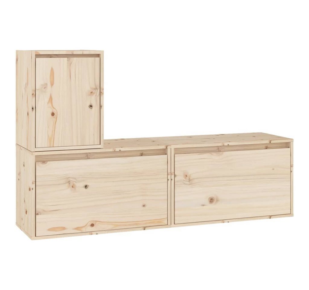 vidaXL TV-Schrank TV-Schränke 3 Stk. Massivholz Kiefer (3-St) von vidaXL