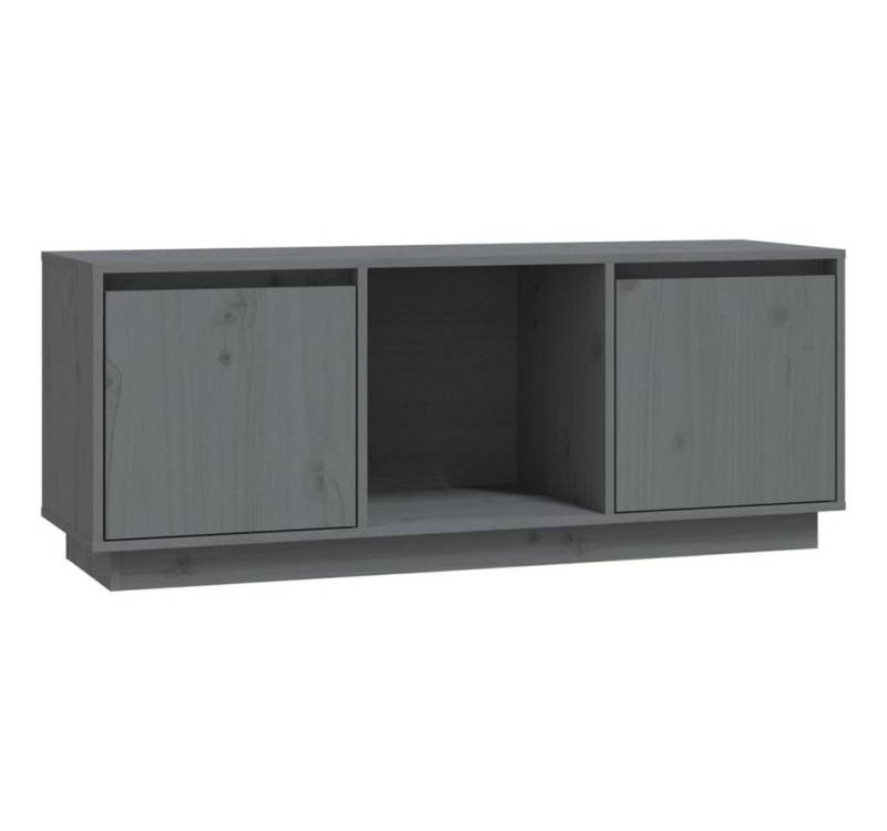 vidaXL TV-Schrank TV-Schrank Grau 110,5x35x44 cm Massivholz Kiefer Sideboard Lowboard Lo von vidaXL