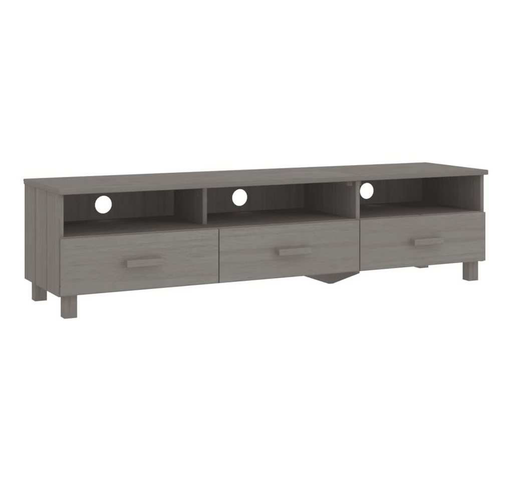 vidaXL TV-Schrank TV-Schrank HAMAR Hellgrau 158x40x40 cm Massivholz Kiefer (1-St) von vidaXL