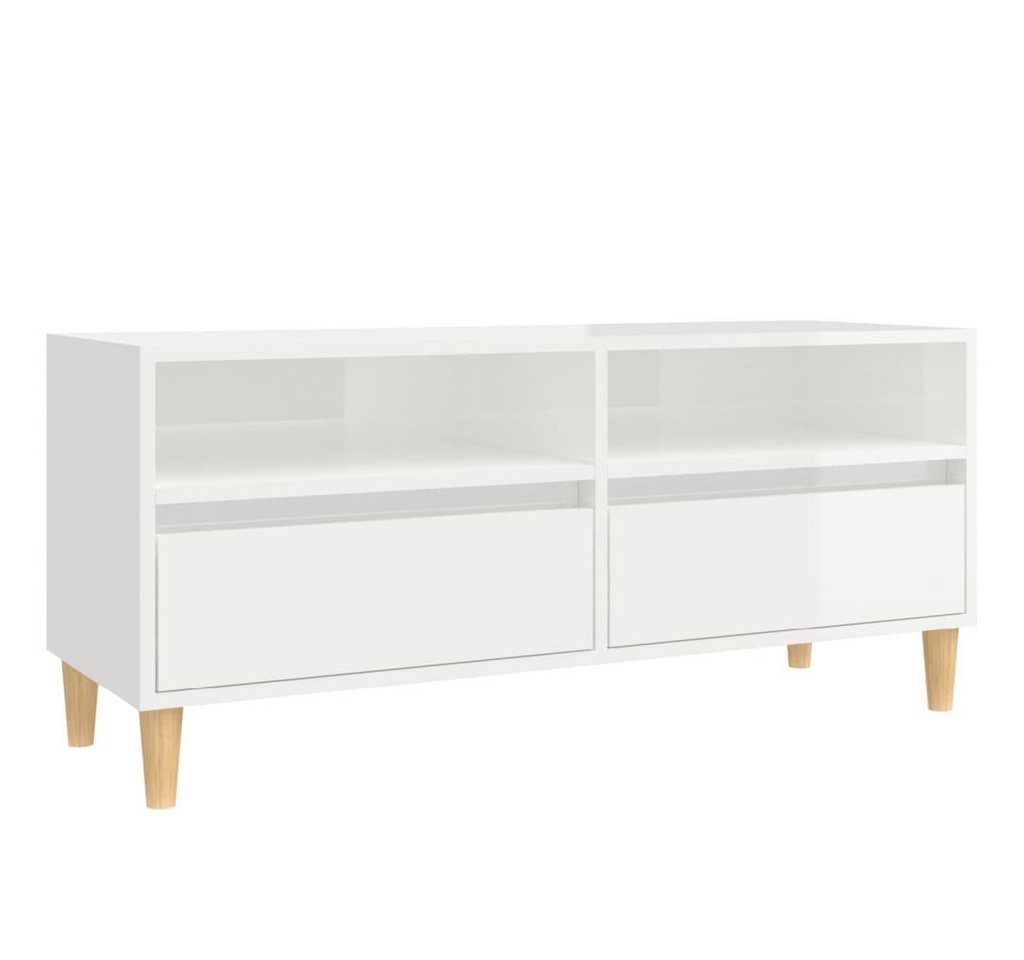 vidaXL TV-Schrank TV-Schrank Hochglanz-Weiß 100x34,5x44,5 cm Holzwerkstoff (1-St) von vidaXL