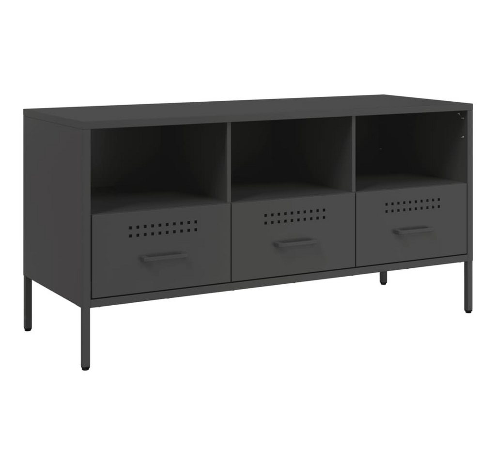 vidaXL TV-Schrank TV-Schrank Schwarz 100,5x39x50,5 cm Stahl (1-St) von vidaXL