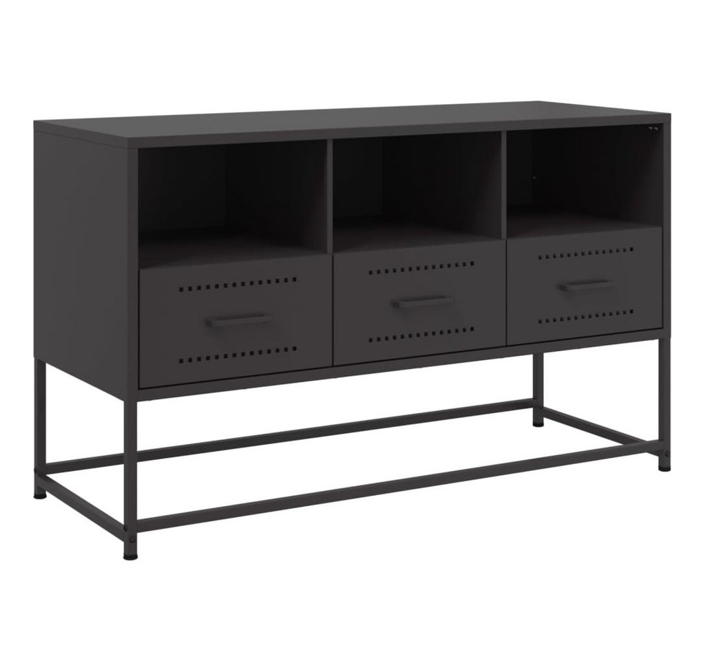 vidaXL TV-Schrank TV-Schrank Schwarz 100,5x39x60,5 cm Stahl (1-St) von vidaXL