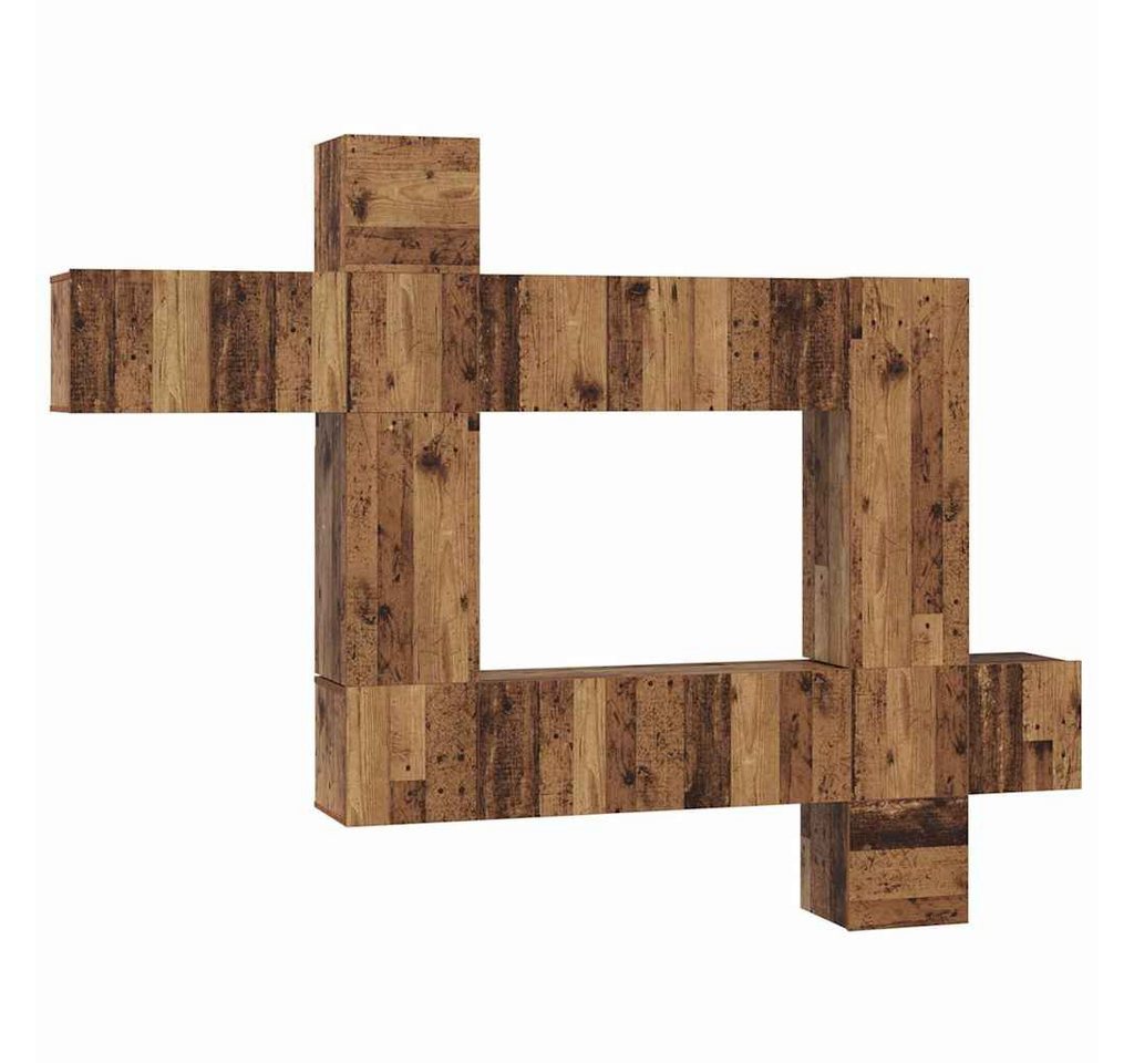 vidaXL TV-Schrank TV-Schrank-Set 10 pcs Altholz 30,5 x 30 x 90 cm Holzwerkstoff (10-St) von vidaXL