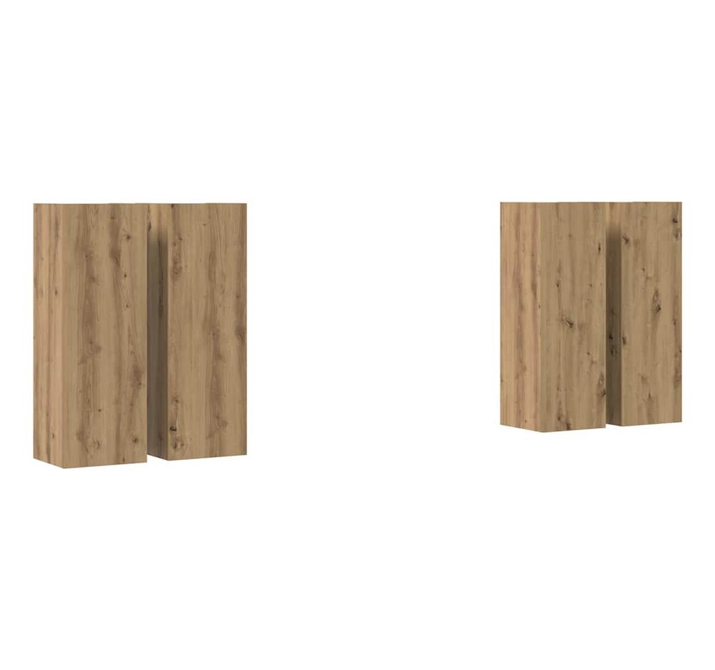 vidaXL TV-Schrank TV-Cabinet-Set 4 pcs Eiche handwerklich 30,5 x 30 x 90 cm (4-St) von vidaXL