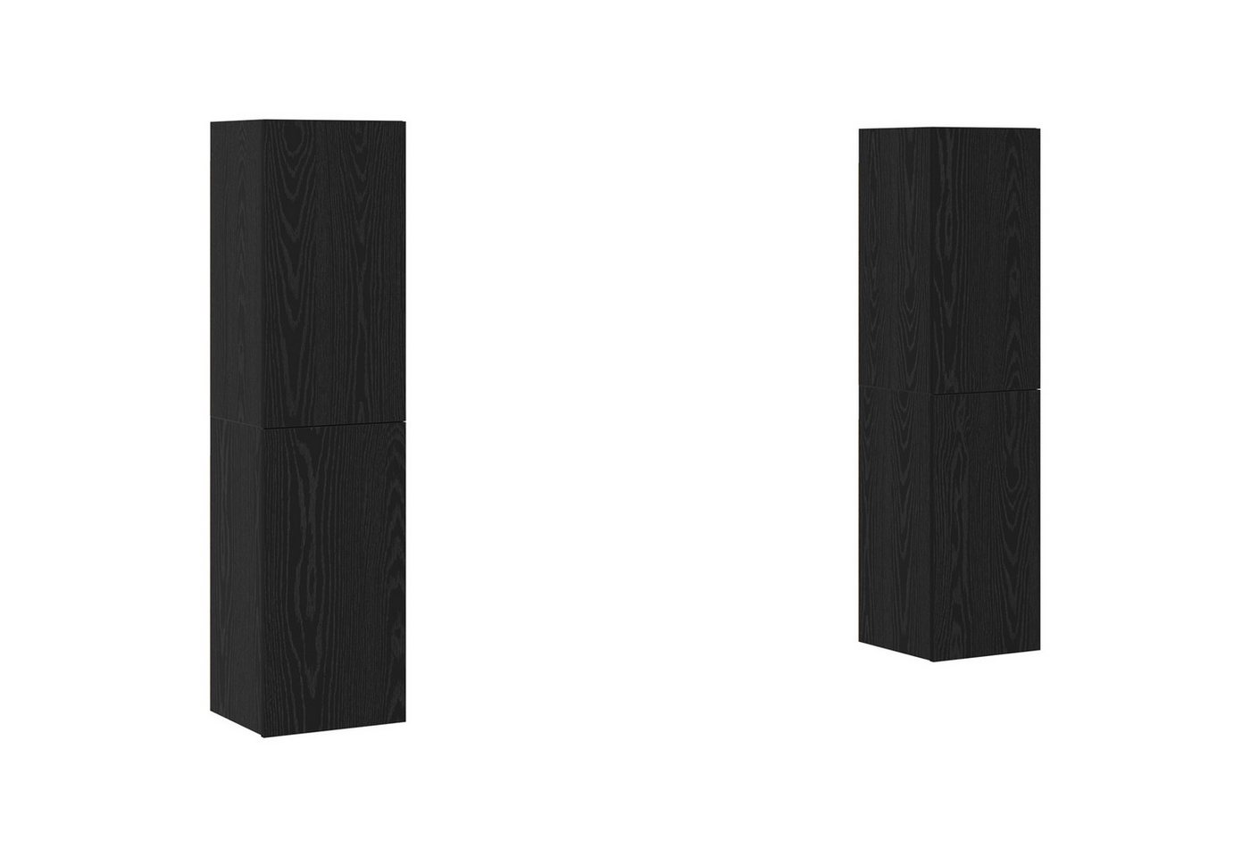 vidaXL TV-Schrank TV-Schrank-Set mit Regal 4 pcs Schwarze Eiche 30,5 x 30 x 60 cm (4-St) von vidaXL