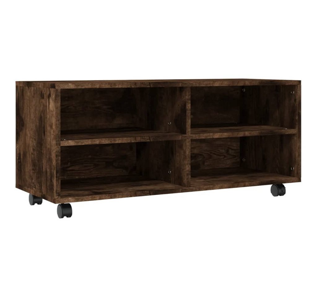 vidaXL TV-Schrank TV-Schrank mit Rollen Räuchereiche 90x35x35 cm Holzwerkstoff (1-St) von vidaXL