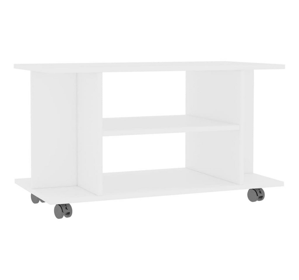 vidaXL TV-Schrank TV-Schrank mit Rollen Weiß 80x40x45 cm Holzwerkstoff (1-St) von vidaXL