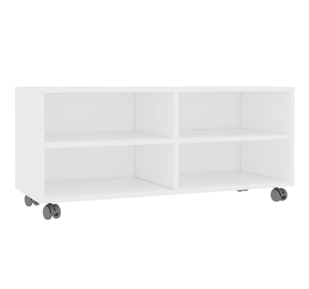 vidaXL TV-Schrank TV-Schrank mit Rollen Weiß 90x35x35 cm Holzwerkstoff (1-St) von vidaXL