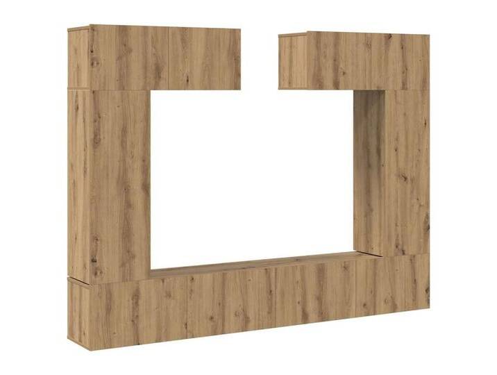 vidaXL TV-Schrank TV-Schranksystem 6 pcs Eiche handwerklich 200 x 30 x 150 cm (6-St), Engineered wood, Eiche handwerklich von vidaXL