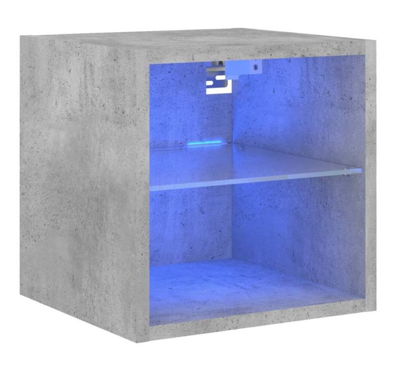 vidaXL TV-Wand TV-Wandschrank mit LED-Leuchten Betongrau 30x28,5x30 cm, (1-St) von vidaXL