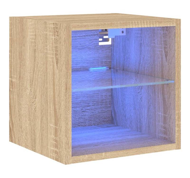 vidaXL TV-Wand TV-Wandschrank mit LED-Leuchten Sonoma-Eiche 30x28,5x30 cm, (1-St) von vidaXL