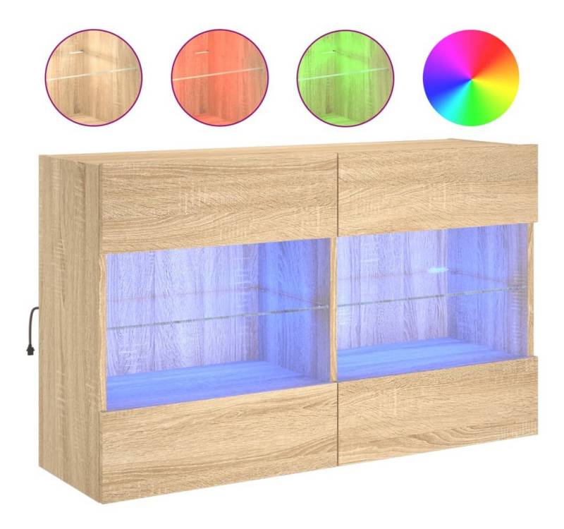 vidaXL TV-Schrank TV-Wandschrank mit LED-Leuchten Sonoma-Eiche 98,5x30x60,5 cm vidaXL TV-Schrank TV-Wandschrank mit LED-Leuchten Sonoma-Eiche 98,5x30x60,5 cm von vidaXL