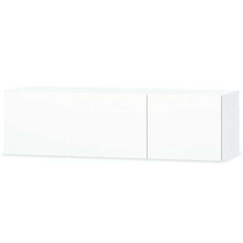 vidaXL TV Schrank mit 2 Fächern Fernsehtisch Fernsehschrank Lowboard TV Möbel Tisch Board Sideboard HiFi-Schrank Holzwerkstoff 120x40x34cm Hochglanz Weiß von vidaXL