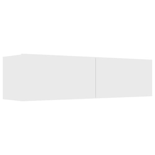vidaXL TV Schrank mit 2 Klapptüren TV Möbel Hängeboard Lowboard Fernsehschrank Fernsehtisch Sideboard HiFi Weiß 120x30x30cm Holzwerkstoff von vidaXL