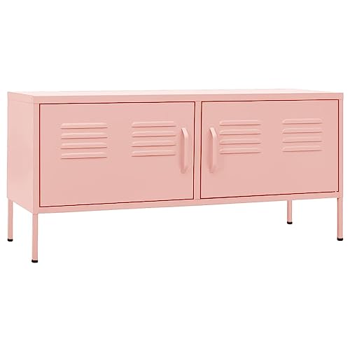vidaXL TV Schrank mit 2 Türen Lowboard TV Möbel Tisch Board Sideboard Fernsehtisch Fernsehschrank HiFi-Schrank Rosa 105x35x50cm Stahl vidaXL TV Schrank mit 2 Türen Lowboard TV Möbel Tisch Board Sideboard Fernsehtisch Fernsehschrank HiFi-Schrank Rosa 105x35x50cm Stahl von vidaXL