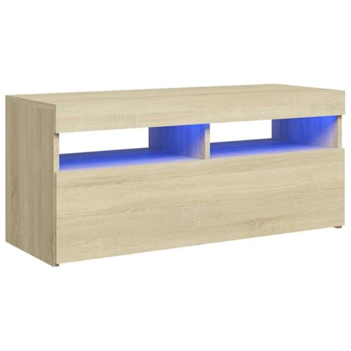 vidaXL TV Schrank mit LED Lowboard Fernsehschrank Fernsehtisch Holzwerkstoff vidaXL TV Schrank mit LED Lowboard Fernsehschrank Fernsehtisch Holzwerkstoff von vidaXL