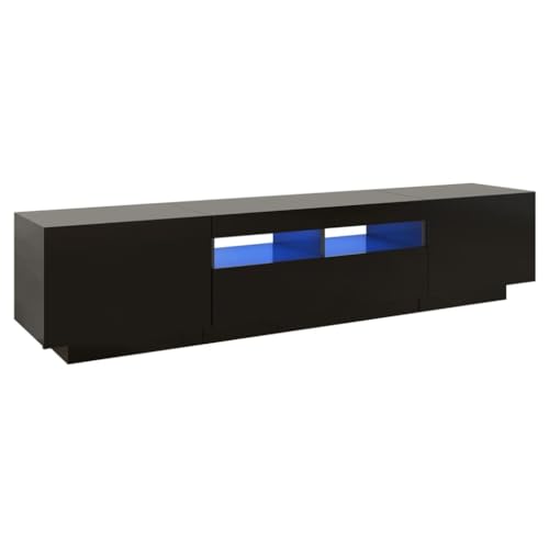 vidaXL TV Schrank mit LED-Leuchten Lowboard Sideboard Fernsehschrank Fernsehtisch TV Möbel Tisch Board HiFi-Schrank Schwarz 180x35x40cm vidaXL TV Schrank mit LED-Leuchten Lowboard Sideboard Fernsehschrank Fernsehtisch TV Möbel Tisch Board HiFi-Schrank Schwarz 180x35x40cm von vidaXL