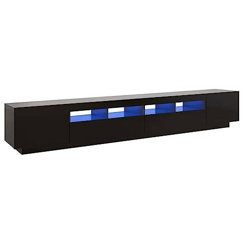 vidaXL TV Schrank mit LED-Leuchten Lowboard Sideboard Fernsehschrank Fernsehtisch TV Möbel Tisch Board HiFi-Schrank Schwarz 260x35x40cm vidaXL TV Schrank mit LED-Leuchten Lowboard Sideboard Fernsehschrank Fernsehtisch TV Möbel Tisch Board HiFi-Schrank Schwarz 260x35x40cm von vidaXL