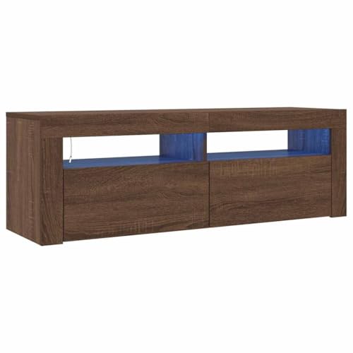 vidaXL TV Schrank mit LED-Leuchten Lowboard TV Möbel Tisch Board Sideboard Fernsehschrank Fernsehtisch HiFi-Schrank Braun Eichen-Optik 120x35x40cm vidaXL TV Schrank mit LED-Leuchten Lowboard TV Möbel Tisch Board Sideboard Fernsehschrank Fernsehtisch HiFi-Schrank Braun Eichen-Optik 120x35x40cm von vidaXL