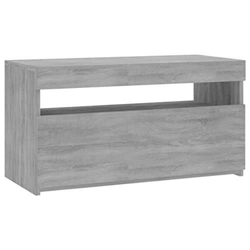 vidaXL TV Schrank mit LED Lowboard Fernsehschrank Fernsehtisch Holzwerkstoff von vidaXL